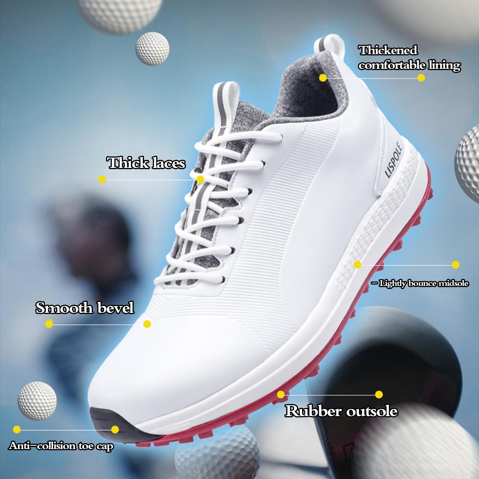 Outdoor-Golfschuhe FüR Herren,Waterproof Golf Shoes Mens,Herren Sport Golfschuhe,Reaktionsschnell Und Komfortabel,Geeignet FüR SpaziergäNge,Training,Sport Und Outdoor-AktivitäTen