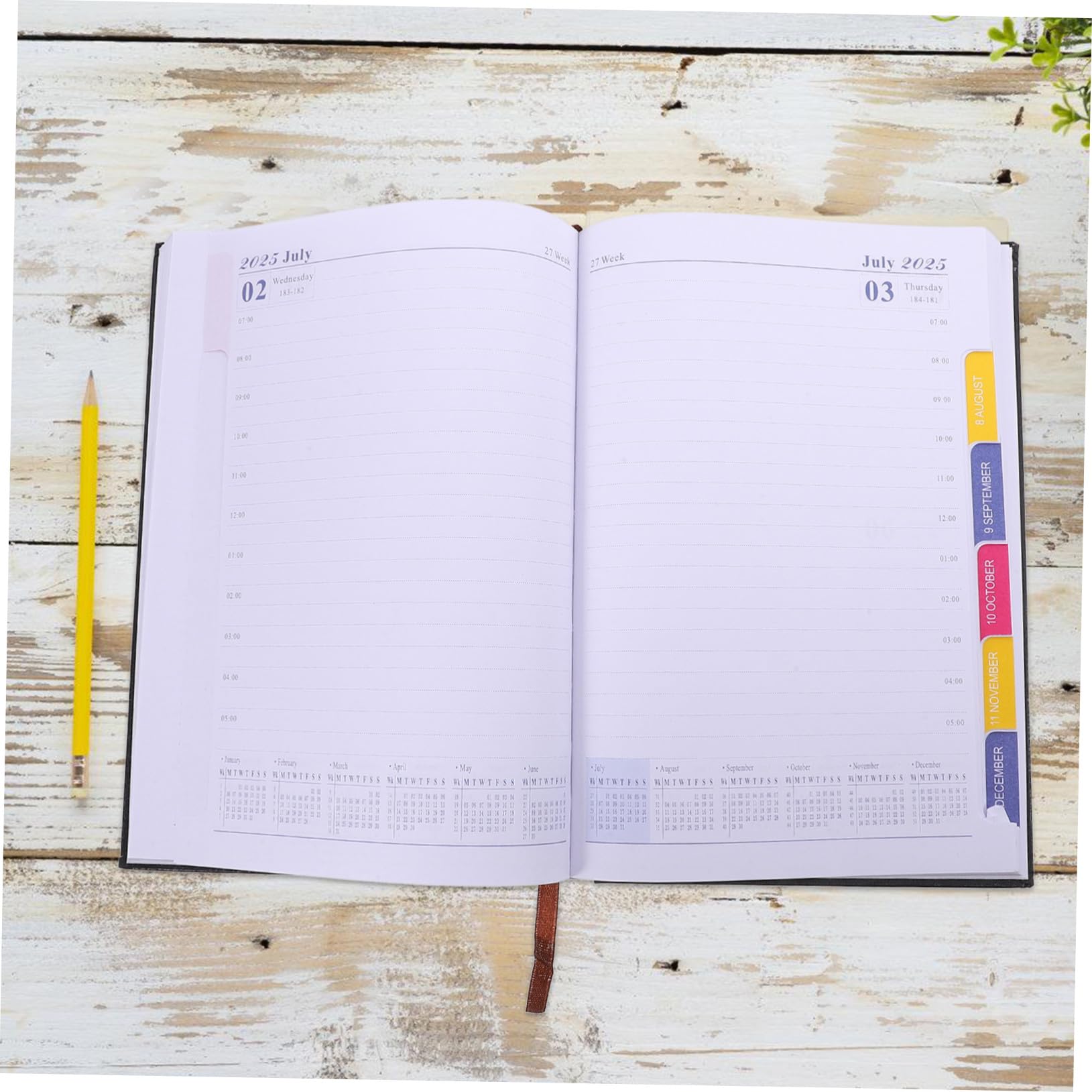 Angoily 5 Stück Planer Englisch Wochen Monats und Tagesplaner Kompakter Kalender für Lehrer Büro Organisation Journal