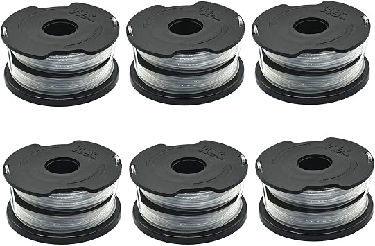 DF-065 0.065 in. x 40 ft. Dual Line Automatic Feed Spool 6pk | 065 weed trimmer line,Afs Automatic Feed Spool,Compatible with Black and Decker Weed Eater String GH700 & GH750
