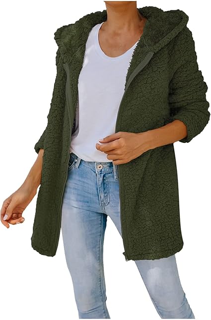 open front lamb wool coat