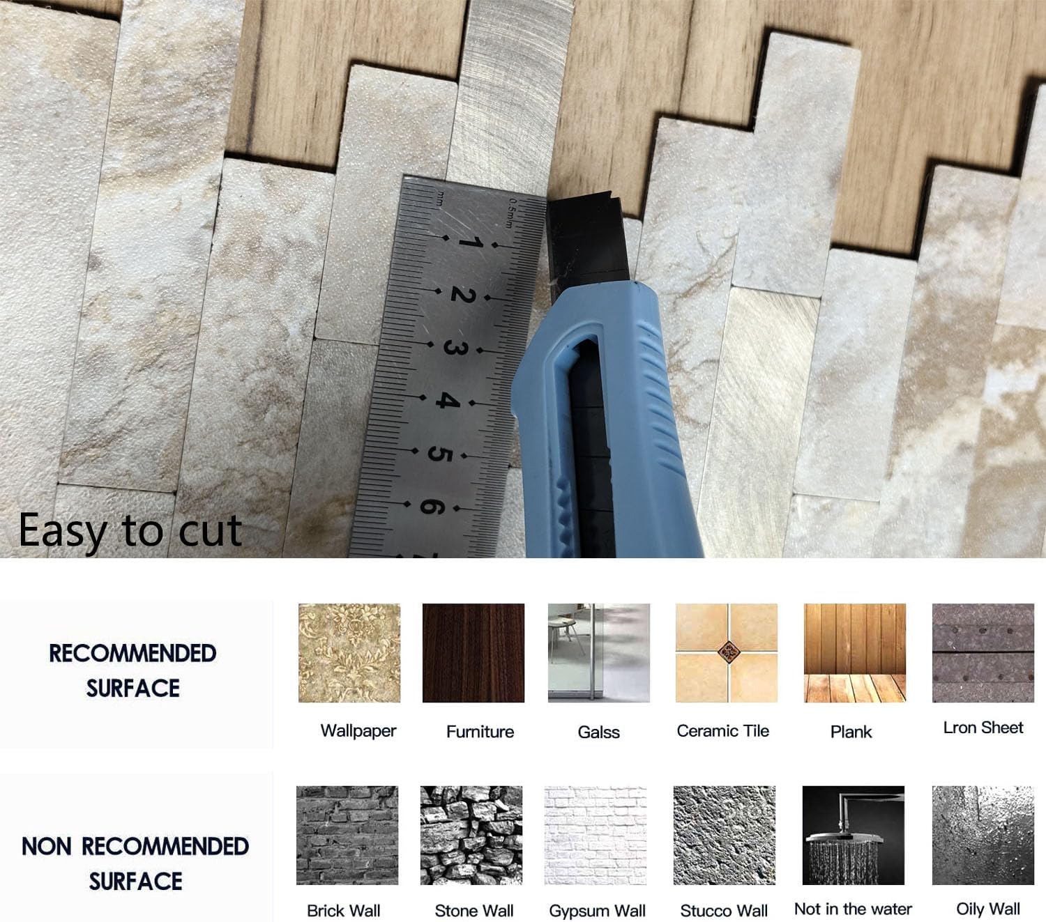 10pcs Peel and Stick Metallic Mosaic Wall Tiles,Waterproof, Heat-Resistant, Self-Adhesive Tiles for Bathroom, Kitchen, Living Room (Grey Coffee)