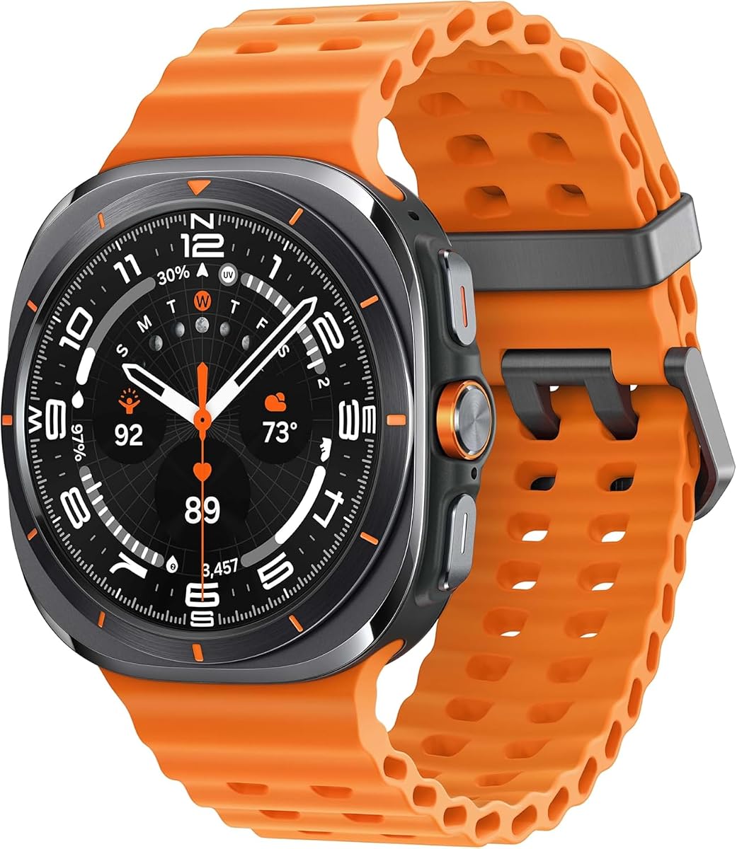 Samsung Galaxy Watch Ultra 47 mm GPS + Cellular AI Smartwatch con puntaje de energía, consejos de bienestar, seguimiento de frecuencia cardíaca, monitor de sueño, rastreador de actividad física, GPS, 2024, titanio (renovado) (gris)