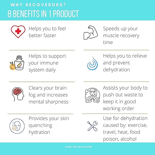 Miniatura 3 de Recuperadores Electrolitos Clínicos | Hidratación para resaca, diarrea, vómitos, diarrea para adultos | Solución de rehidratación oral ORS