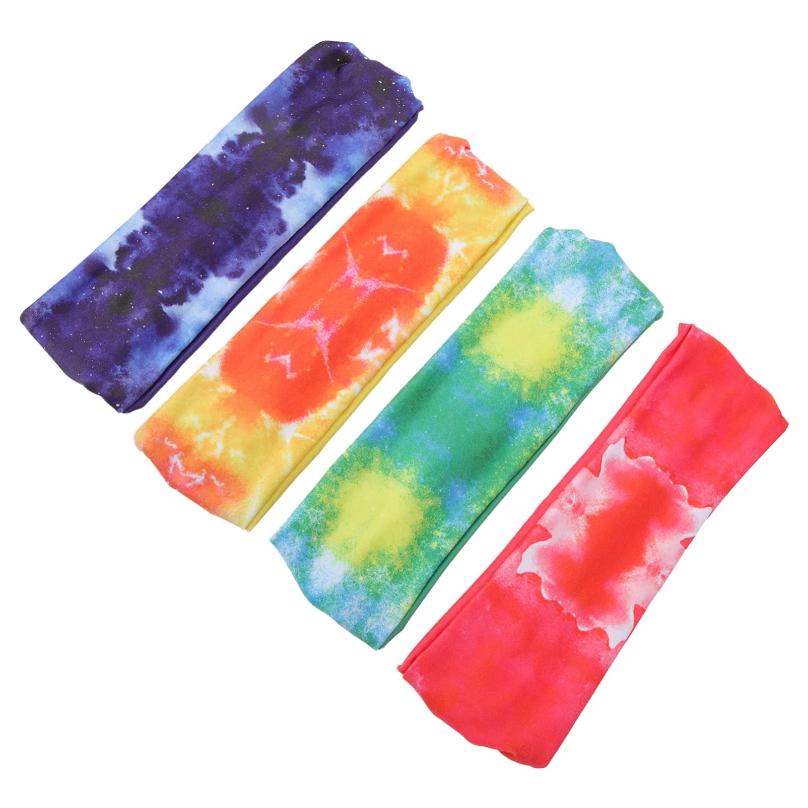 GALPADA Fascia sportiva Tie Dye elastici scrunchies fasce per il sudore da donna fasce antisudore Yoga fascia per professionale forniture di per poliestere