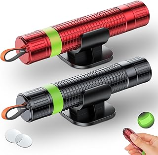 Verbessert Gurtschneider Notfallhammer, 2 In 1 Safety Nothammer Auto mit Gurtschneider, Sicherheitshammer Glasbrecher für Land, Unterwasser und Nacht (2 Stück/Nachleuchtend)