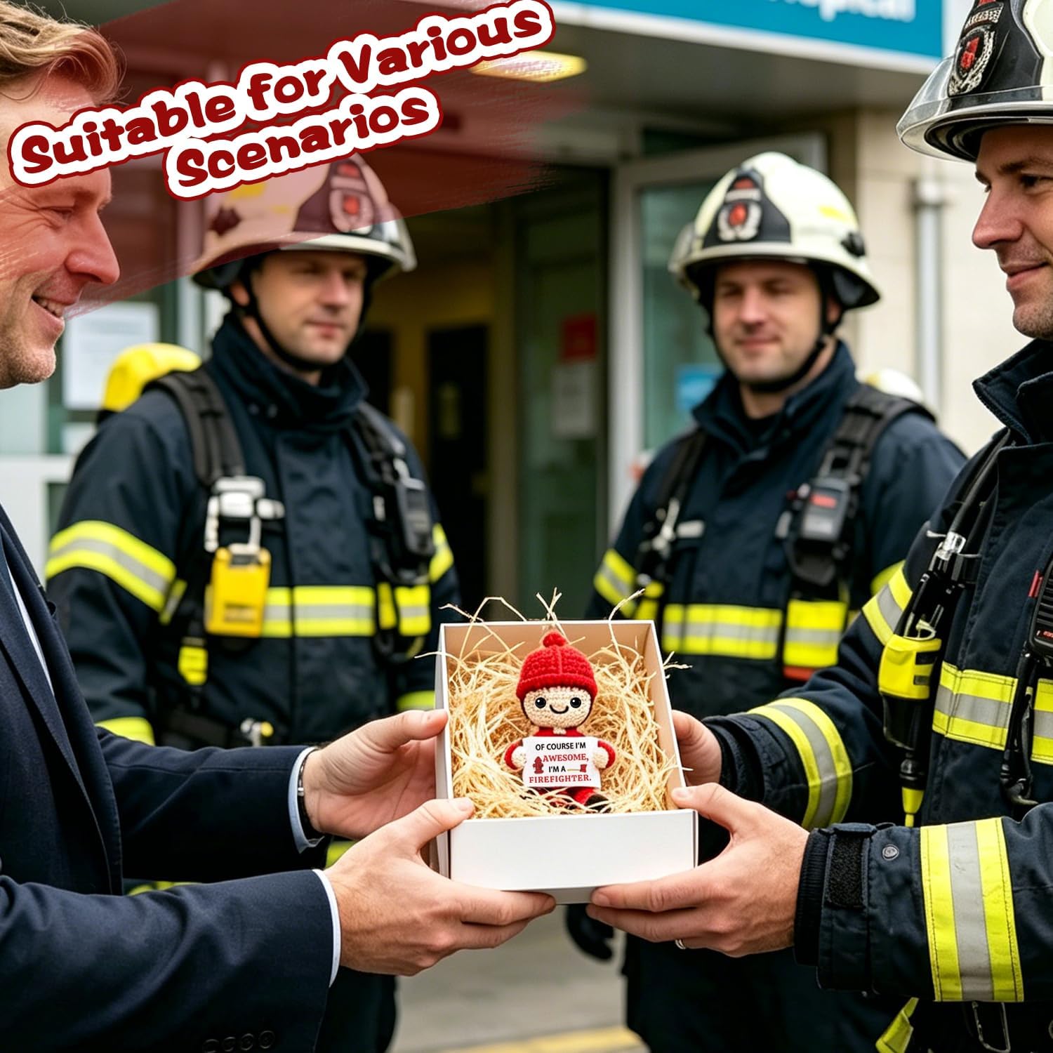 Firefighter Gifts for Men, Fire Fighter Gifts for Men Retirement Fathers Day Christmas Birthday Gift for Fireman, Practical Desk Decor