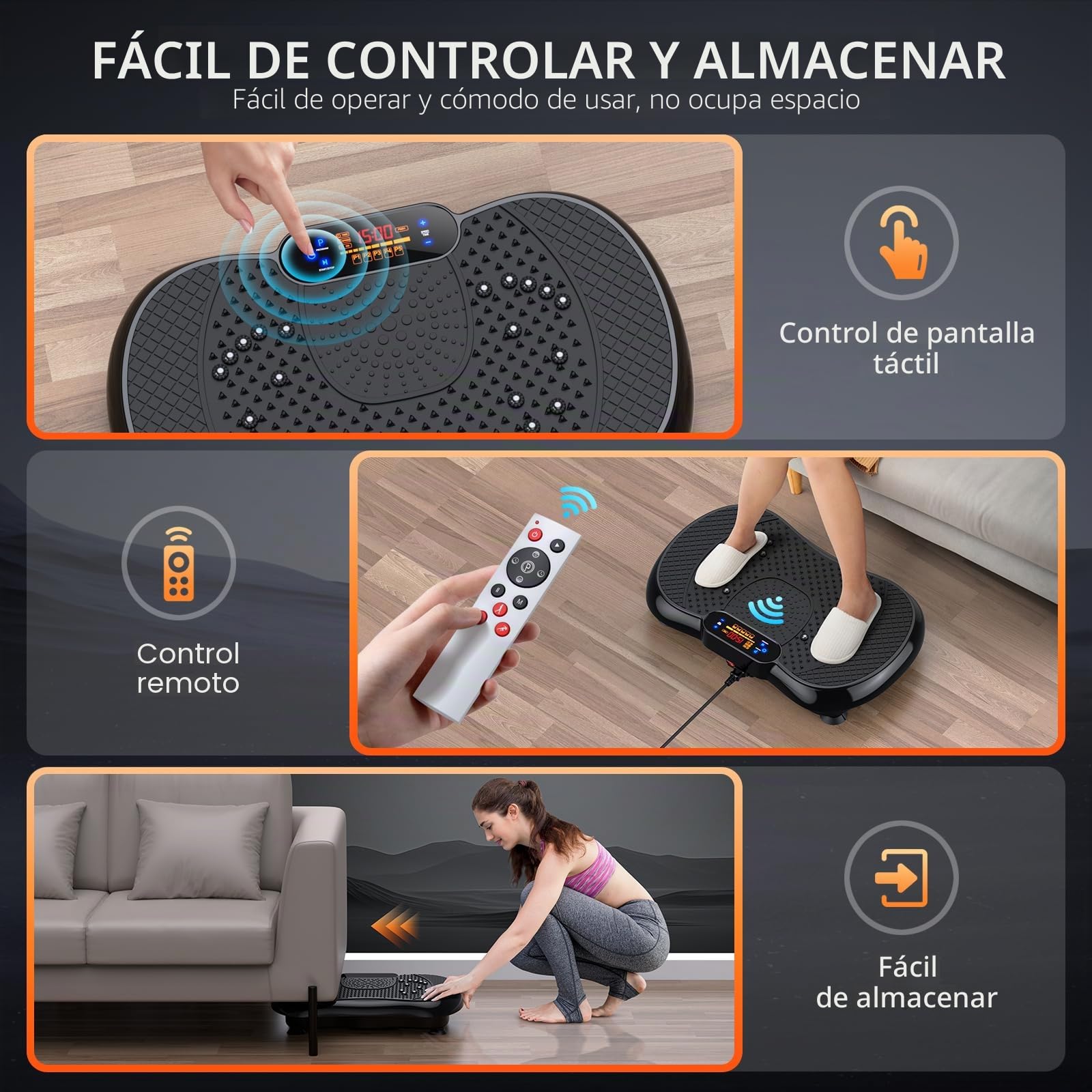 Placa vibratoria, Tabla de Fitness para Drenaje linfático, 999 Niveles