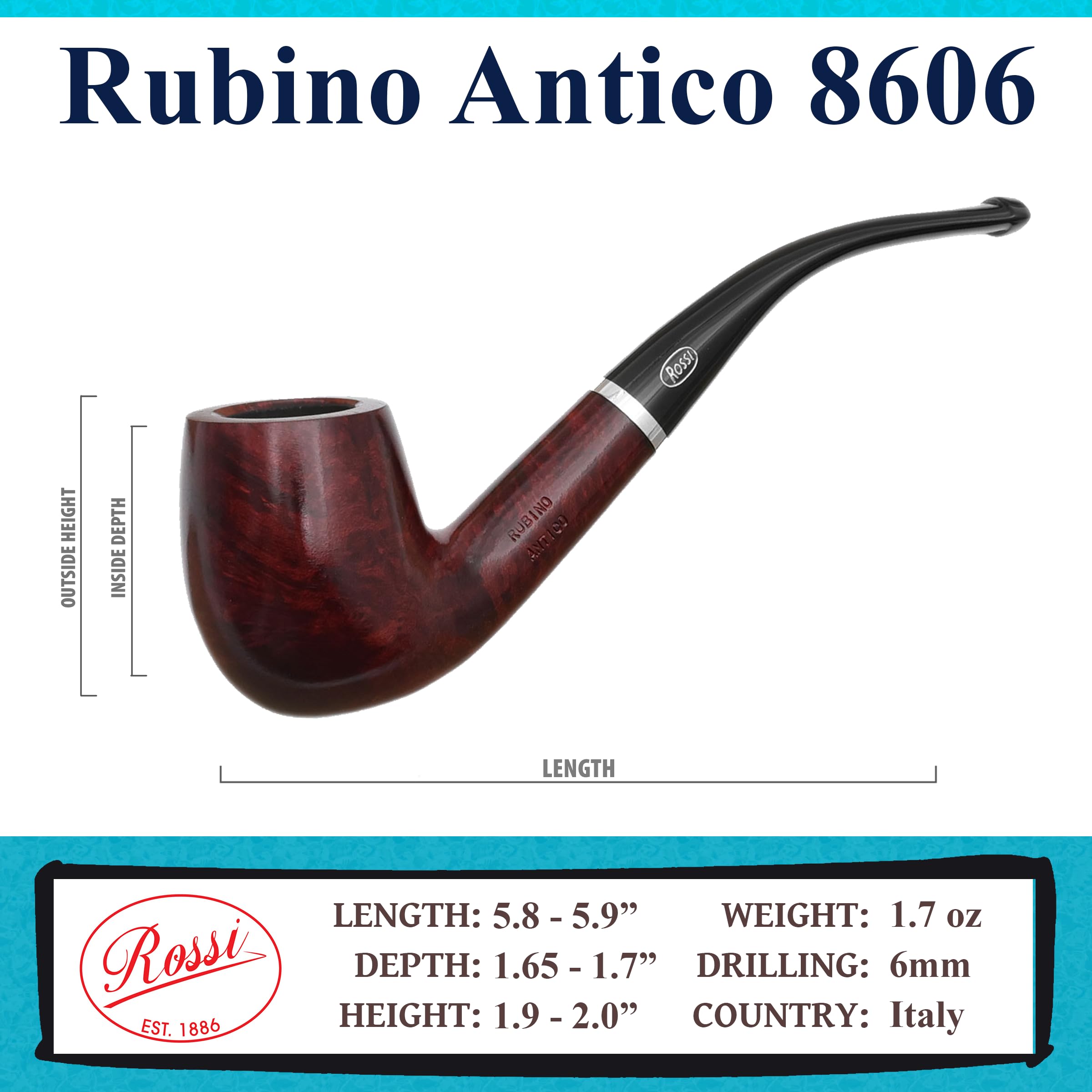 Amazon.co.jp: Savinelli Rossi Rubino Antico タバコ パイプ
