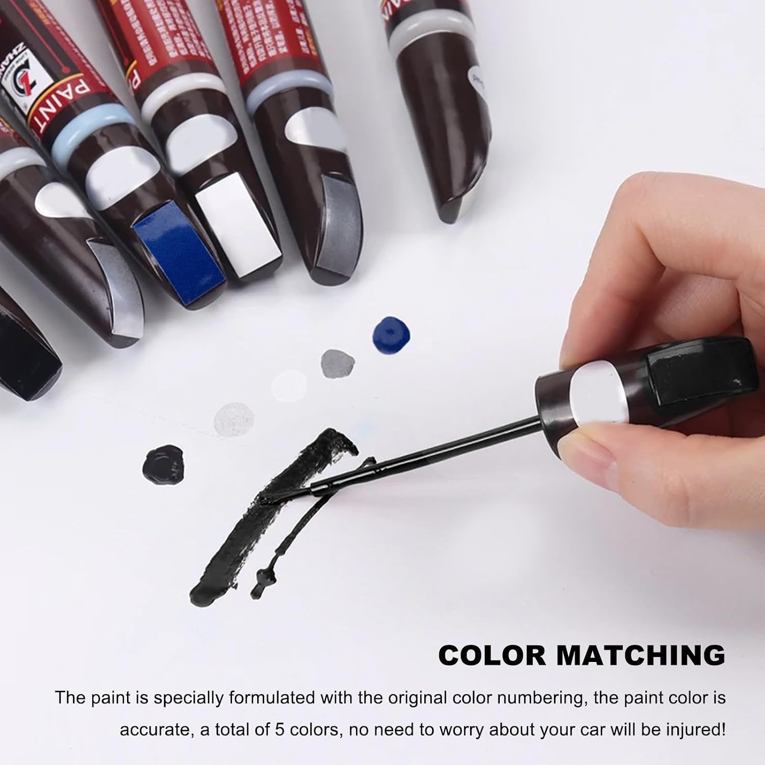 Touch Up Paint for Cars, Two-In-One Automotive Touch Up Paint Repair Pen, Quick and Easy Auto Scratch Remover Special-Purpose Fill Pen for Vehicle Scratches, Car Accessories (Dark Blue Pearl)
