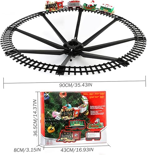 Miniatura 6 de Juego de tren de Navidad con tren y pista, árbol de Navidad eléctrico con sonidos y luz, juguetes interactivos eduaccionales para niños, regalos