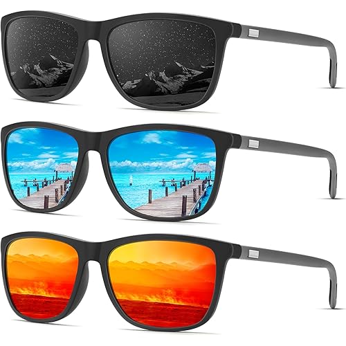 KALIYADI Sunglasses-Men Mens-Sunglasses Polarized Sunglasses: UV Protection Unisex Driving Fishing Lightweight Classic