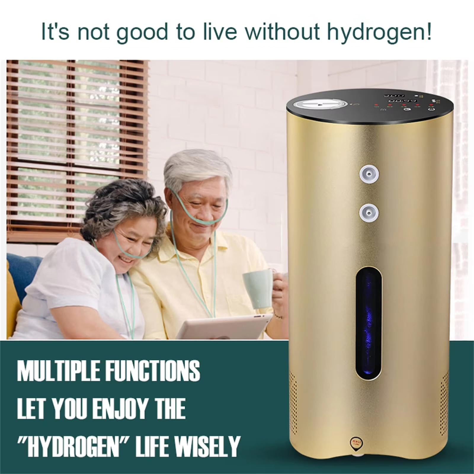 Urządzenie Do Inhalacji Wodorem, Najwyższej Jakości Urządzenie Do Inhalacji Wodorem, Generator H2 Wysokiej Czystości 99,99% Z Dwoma Portami, Jonizator Wody Spe 900ml/min