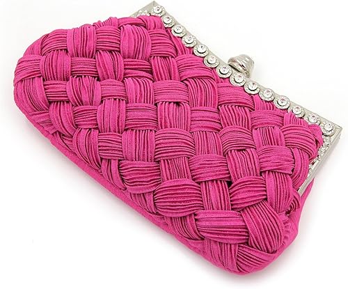 Miniatura 3 de Elegante bolso de noche de embrague de diamantes de imitación plisados trenzados - diferentes colores