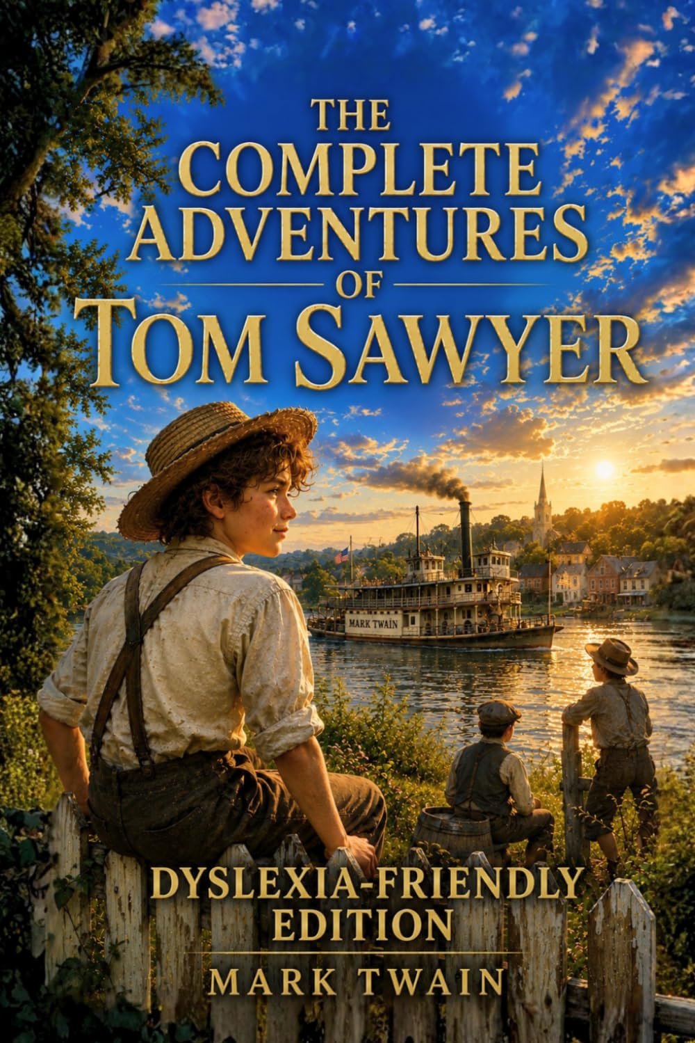 THE COMPLETE ADVENTURES OF TOM SAWYER: DYSLEXIA-FRIENDLY EDITION