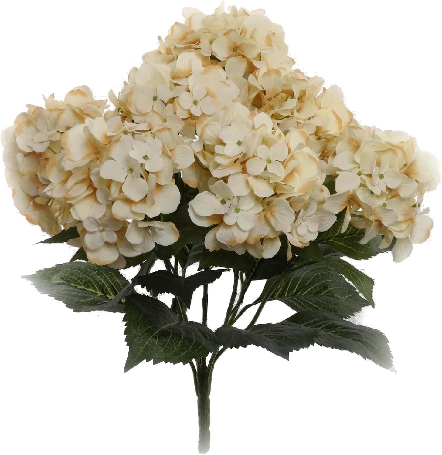Larksilk Hydrangea Artificial Flowers - Faux Hydrangea Flowers - Home Decor, Easter Decorations, Spring Decor - Floral Centerpieces for Tables - 20" Floral Stems, White Pink, 24 Pieces