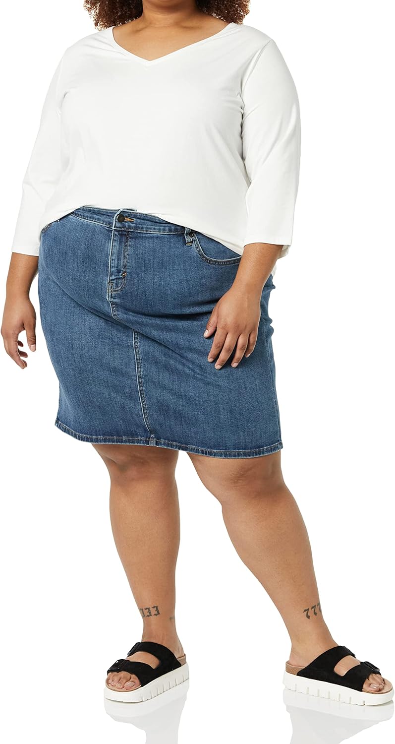 Amazon Essentials Women's Classic 5-Pocket Denim Skirt (Available in Plus Size) - Image 5