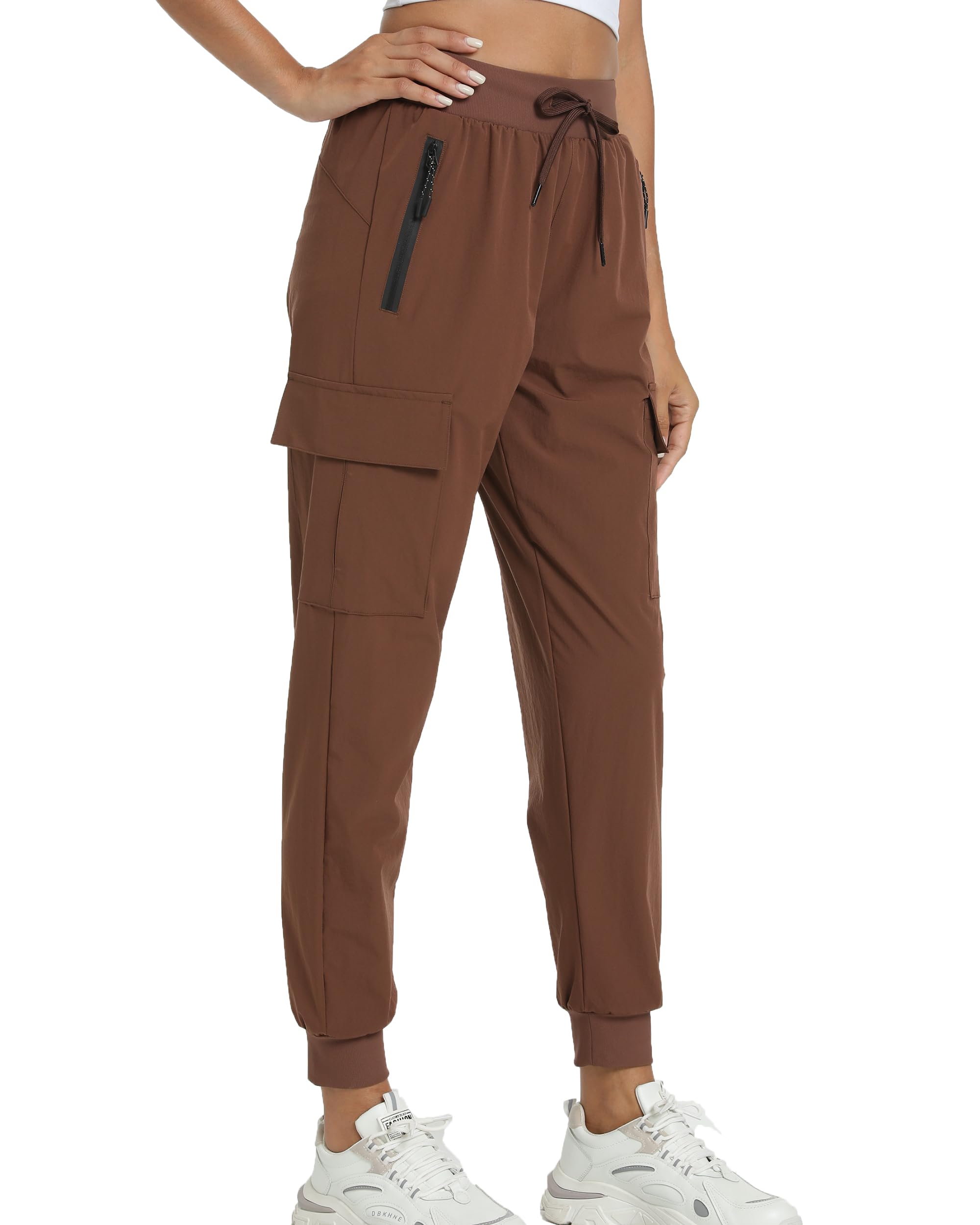 Kcutteyg Womens Water Resistant Hiking Pants with Pockets Quick Dry Soft Athletic Workout Joggers Pants for Camping Travel