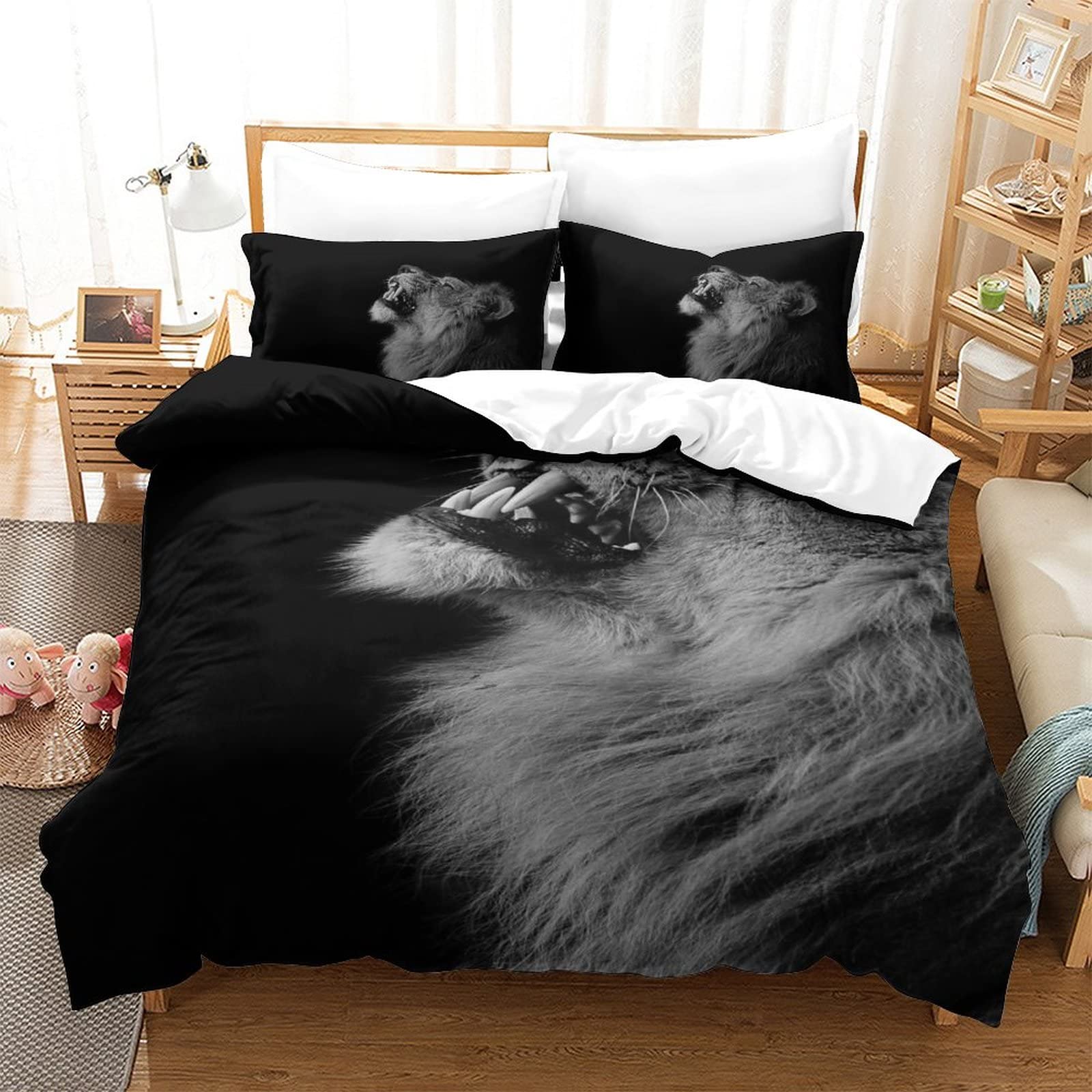 Housse de couette 3D et taie 135x200 cm pour une chambre d'enfant moderne et saine