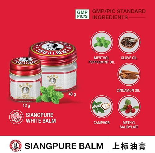 Miniatura 4 de Siang Pure White Balm - Bálsamo de masaje tailandés con ingredientes herbales - Bálsamo de hierbas de fórmula refrescante - 1.41 oz