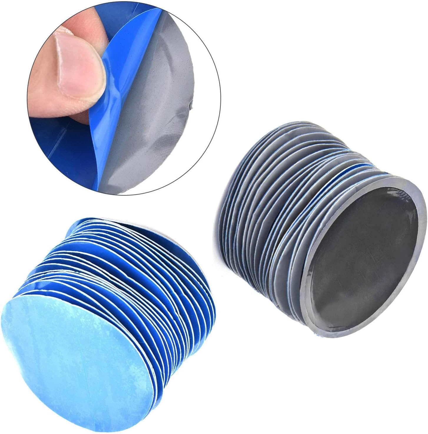 80PCS Tire Repair Patch, 58mm Rubber Tyre Puncture Repair Patch, Round Tubeless Patches, Auto Repair Tool Fast Repair Cold Patch for Car Tire Damage