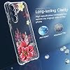 Funda Osophter para Galaxy A57 5G: transparente para mujeres, hombres y niños con protector de pantalla, esquinas reforzadas, TPU flexible con absorción de golpes para Samsung Galaxy A57, flor roja 5
