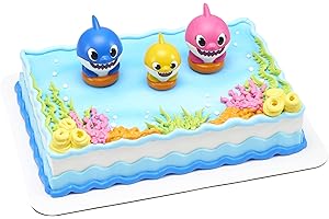 DecoSet Baby Shark Family Cake Topper