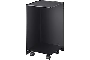 Bathroom Organizer Rolling Steel - Toilet Paper Organizer One Size, Black