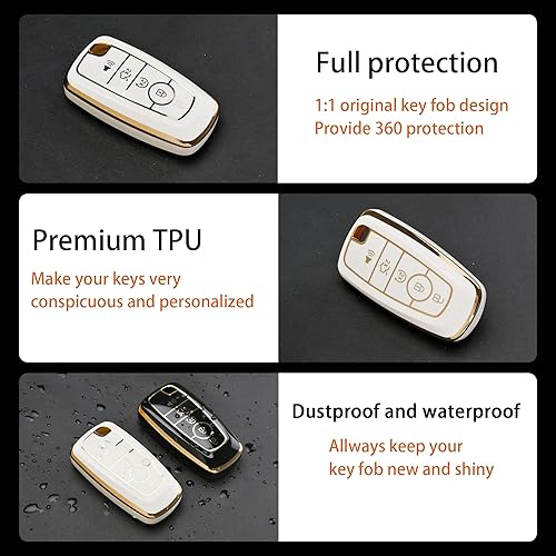 Miniatura 3 de Funda para llavero Ford, funda de TPU suave para llavero, protector para Ford Escape Expedition Explorer Fusion Mustang Ranger F150 F250 F350 F450