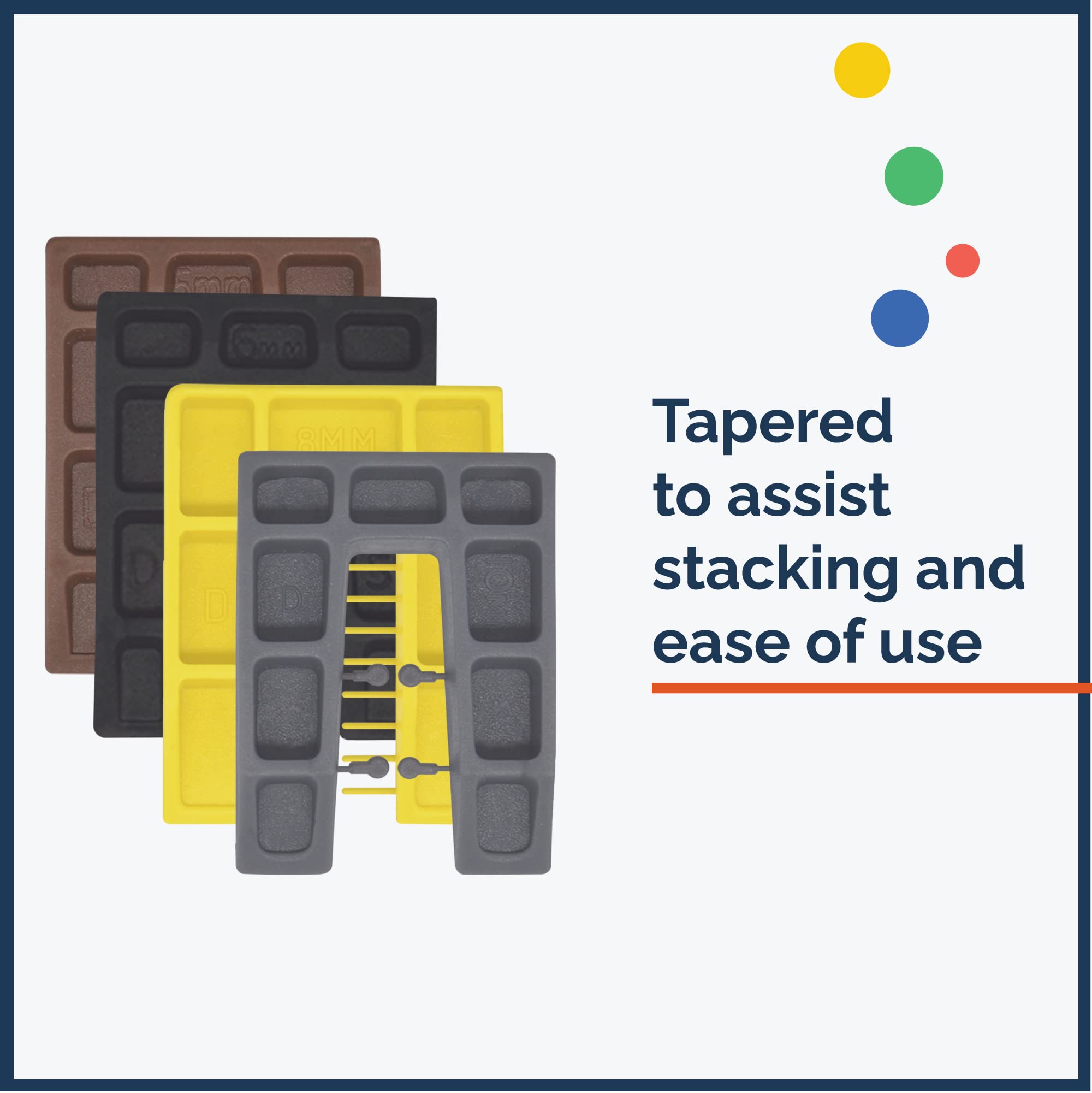 Tipo D Square Fin Calzas 100 Piezas Mezcla