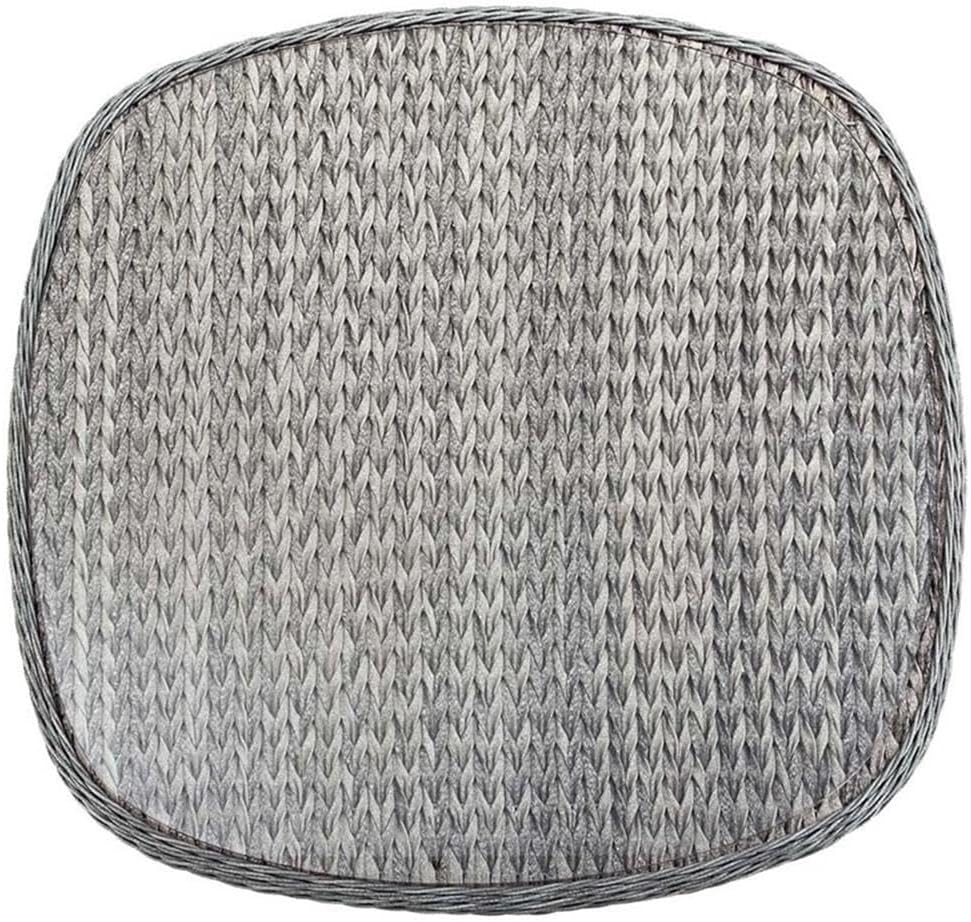 Afuera Living Square Patio Bistro Table, 36" Glass Top, Powder-Coated Aluminum Frame, Gray Synthetic Rattan Weave, Modern Style, Seats Up to 4, Outdoor Dining Use for Balcony, Garden, Backyard, or