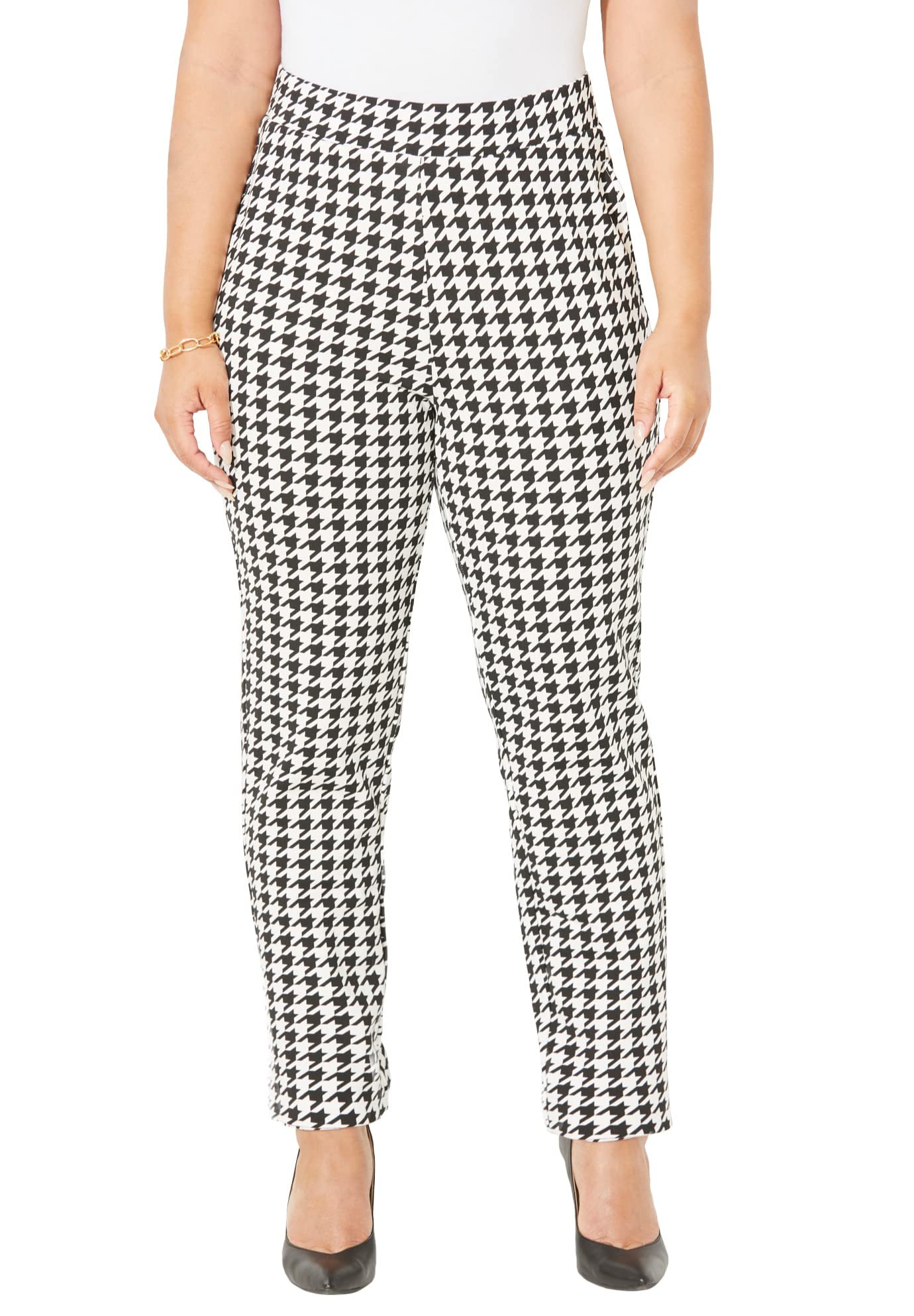 Womens Plus Size Liz Me Slim Leg Ponte Knit Pant