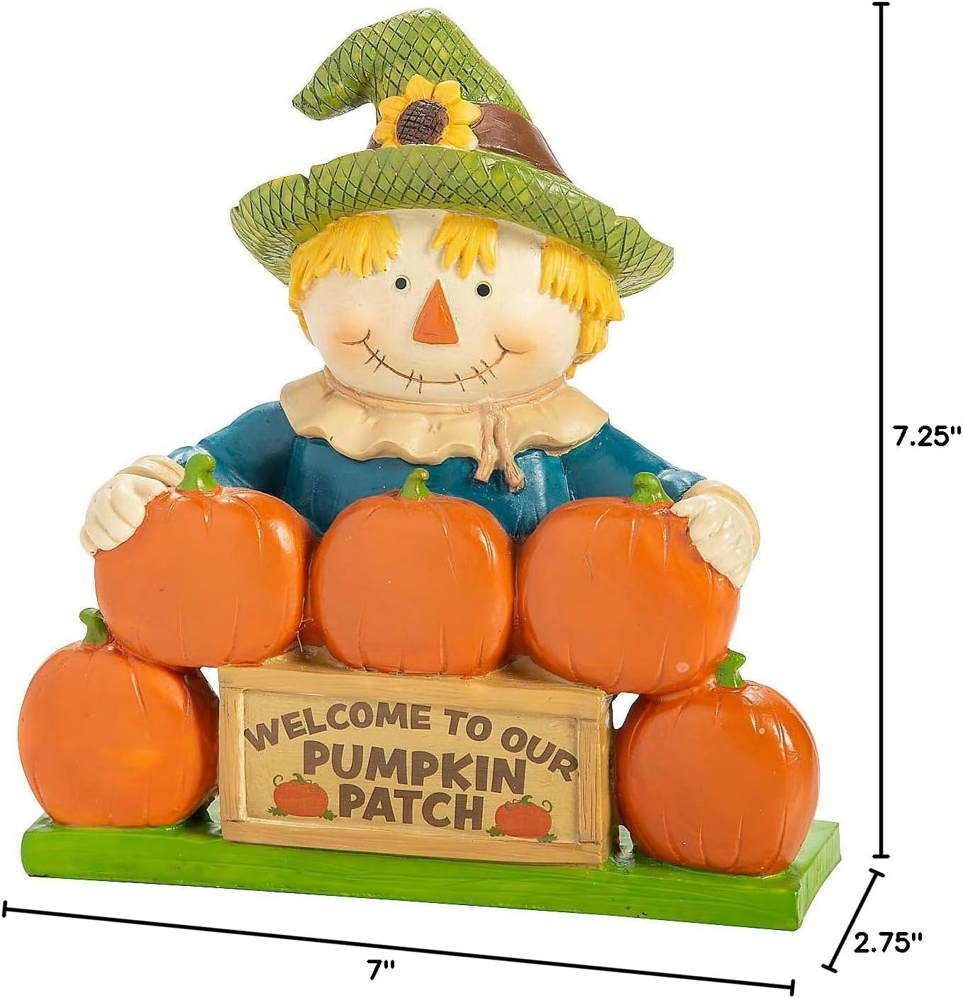 Fun Express Fall Scarecrow with Pumpkins Tabletop Decoration