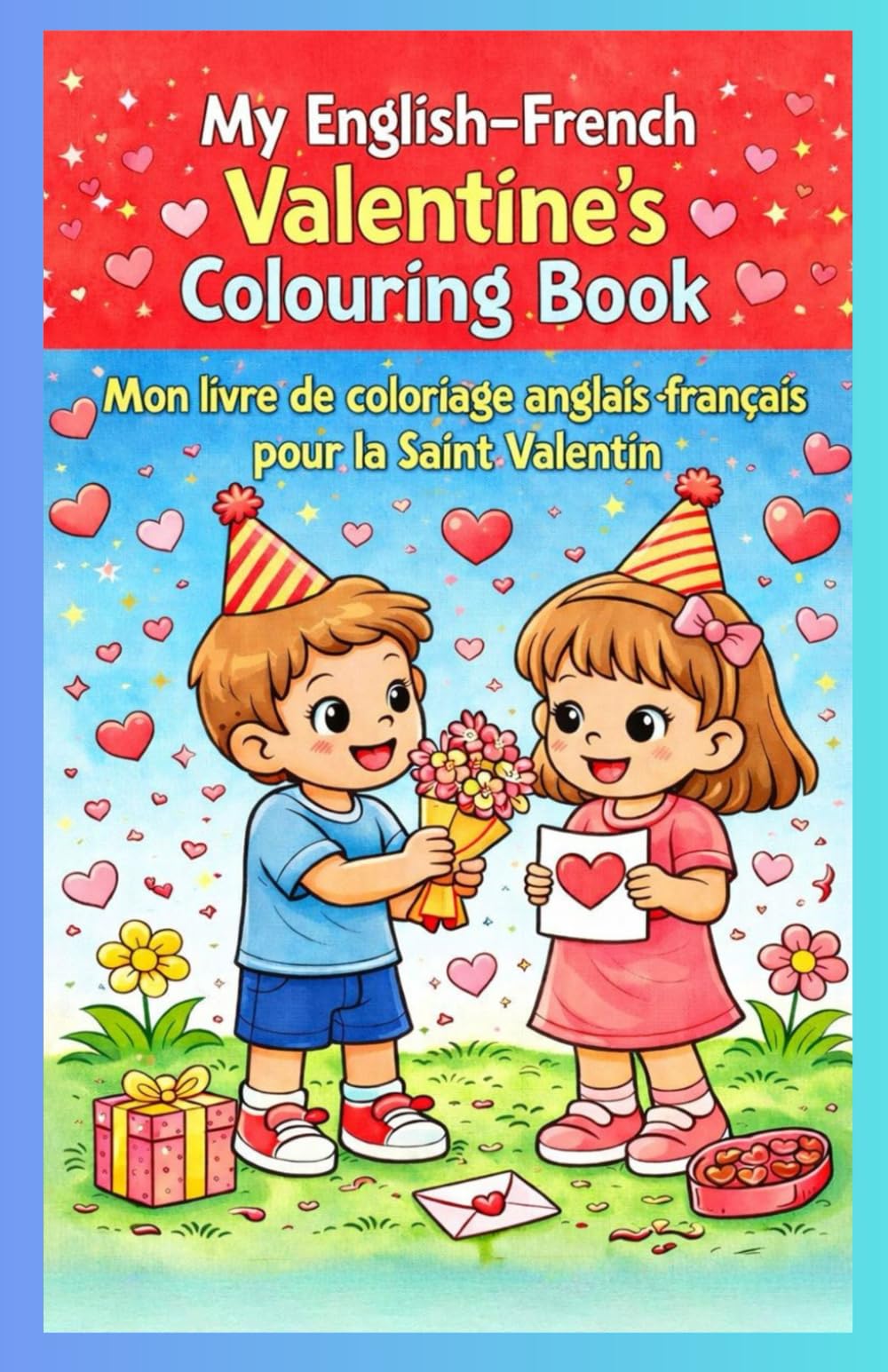 My English–French Valentine’s Colouring Book - A Bilingual Valentine’s Day Colouring Book for Children