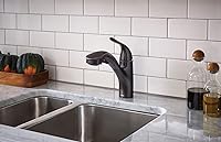 Vista 9 de Moen Brecklyn Mediterranean Bronze Single-Handle Pull-Out Sprayer Kitchen Sink Faucet with Power Clean, 87557BRB