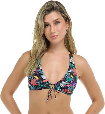 EIDON Womens Priscilla Bikini Top Swimsuit with Tie Front Detail