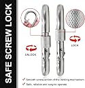 GYMRAT™ M8x80mm Multipurpose Snaphook/Carabiner Hook with Screw, Heavy Duty Hook, Hook Swing Connector, Gym Cable Attachment (8MM with Lock, Pack of 15) gallery image