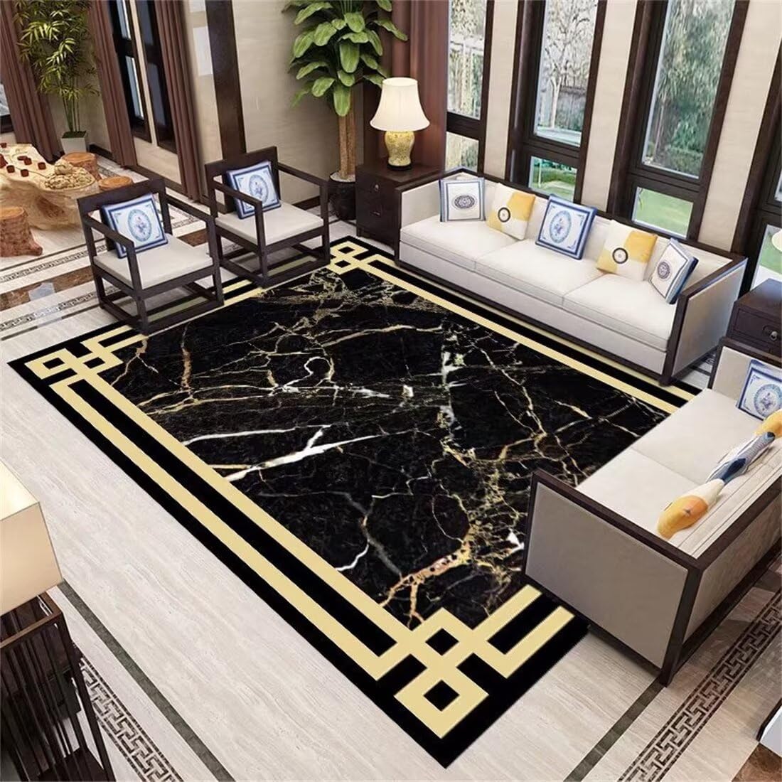 Tapis de canapé rectangulaire déco salon pour sublimer votre intérieur moderne