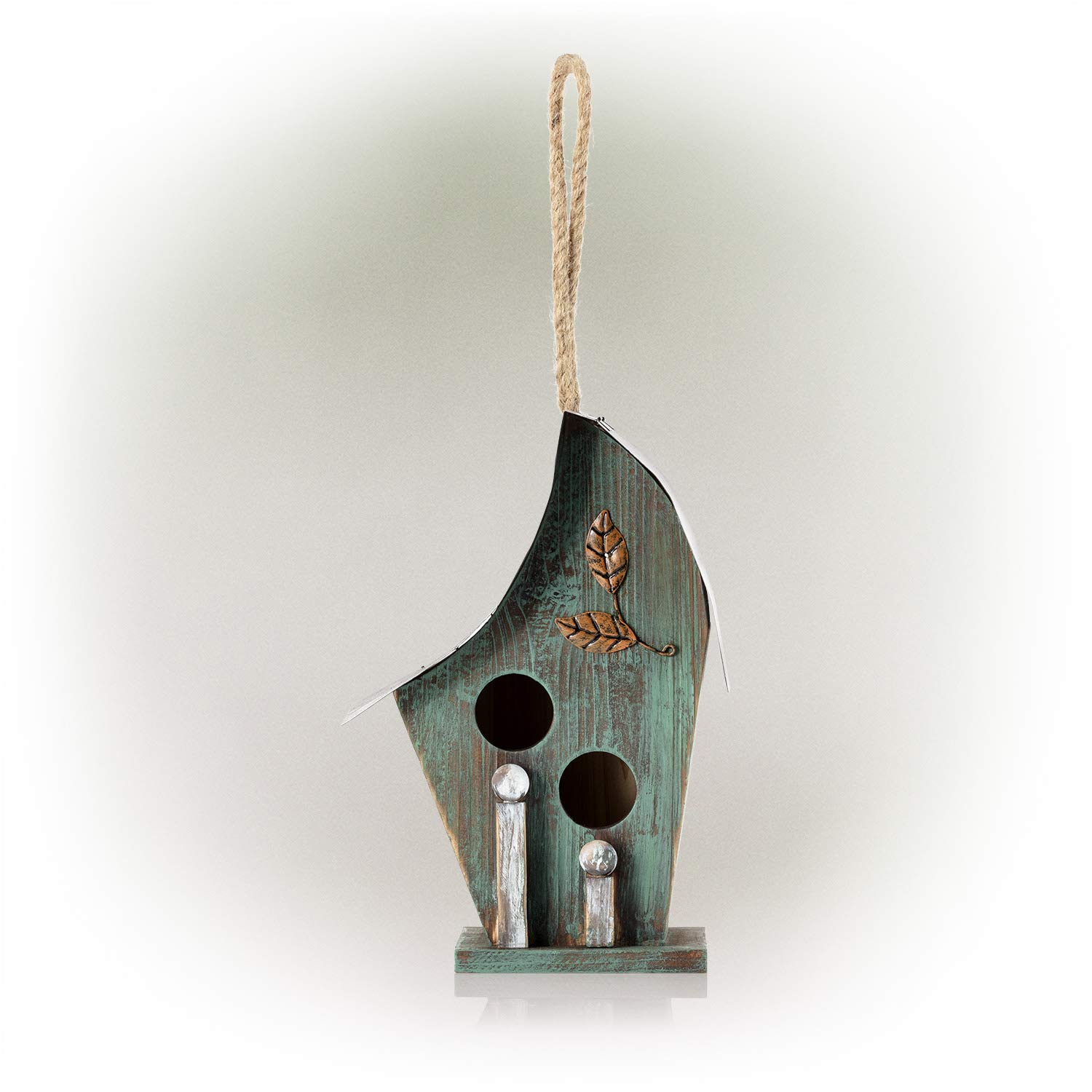 Alpine YEN134HH-YL Artful Wooden Birdhouse