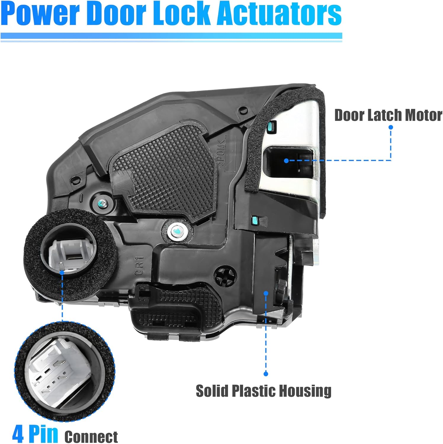 X AUTOHAUX Rear Right Door Lock Actuator for Toyota Camry Corolla 4Runner RAV4 6905006100 Power Door Latch Lock Actuator Motor 931404 for Lexus ES350 GX460