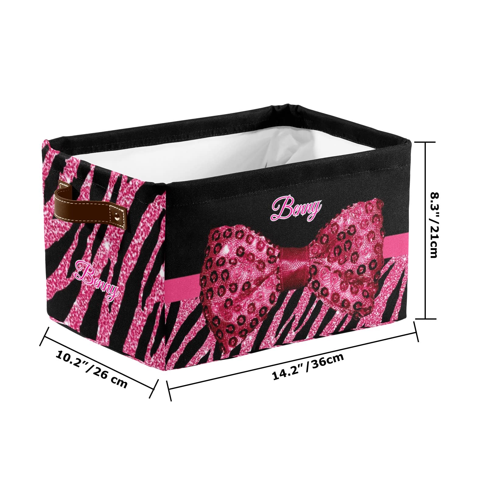 Princess Glitter Storage Bin With Handle - Foldable Organizer Basket For Toys, Shelves, Closet, Nursery