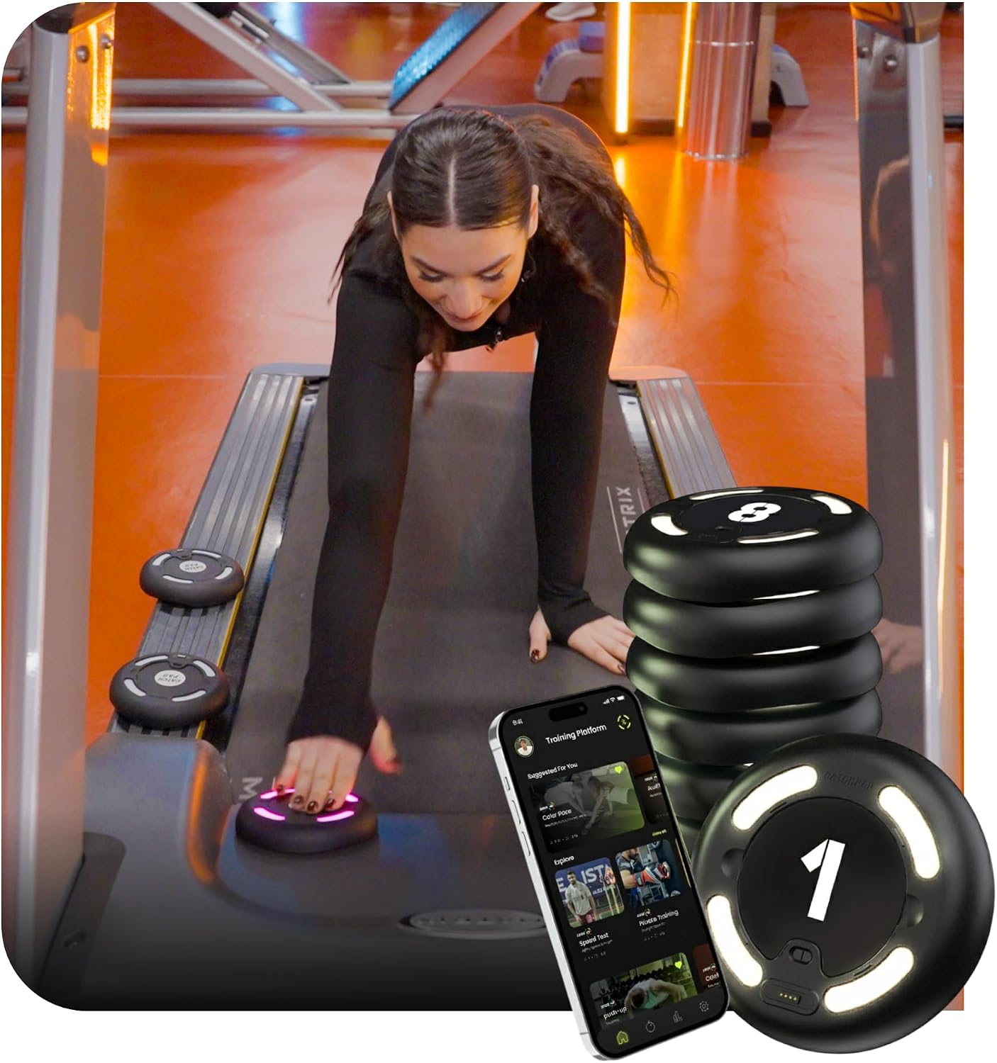 CatchPad Reaction Training Platform - Improves Reaction Time, Speed, Agility & Coordination for Athletes, Trainers, Physical Therapists - AI Powered Smart Training (8 Pads Bundle Basic)
