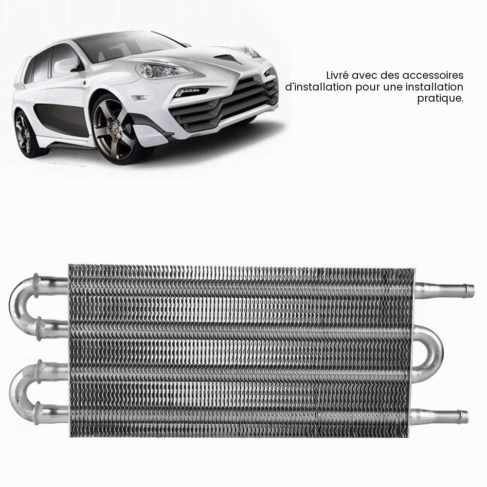 EBTOOLS pour refroidisseur essence Kit de refroidisseur d'huile de direction assistée automobile, tube et ailette refroidisseur de transmission voiture 4 rangées convertisseur de radiateur auto-manue