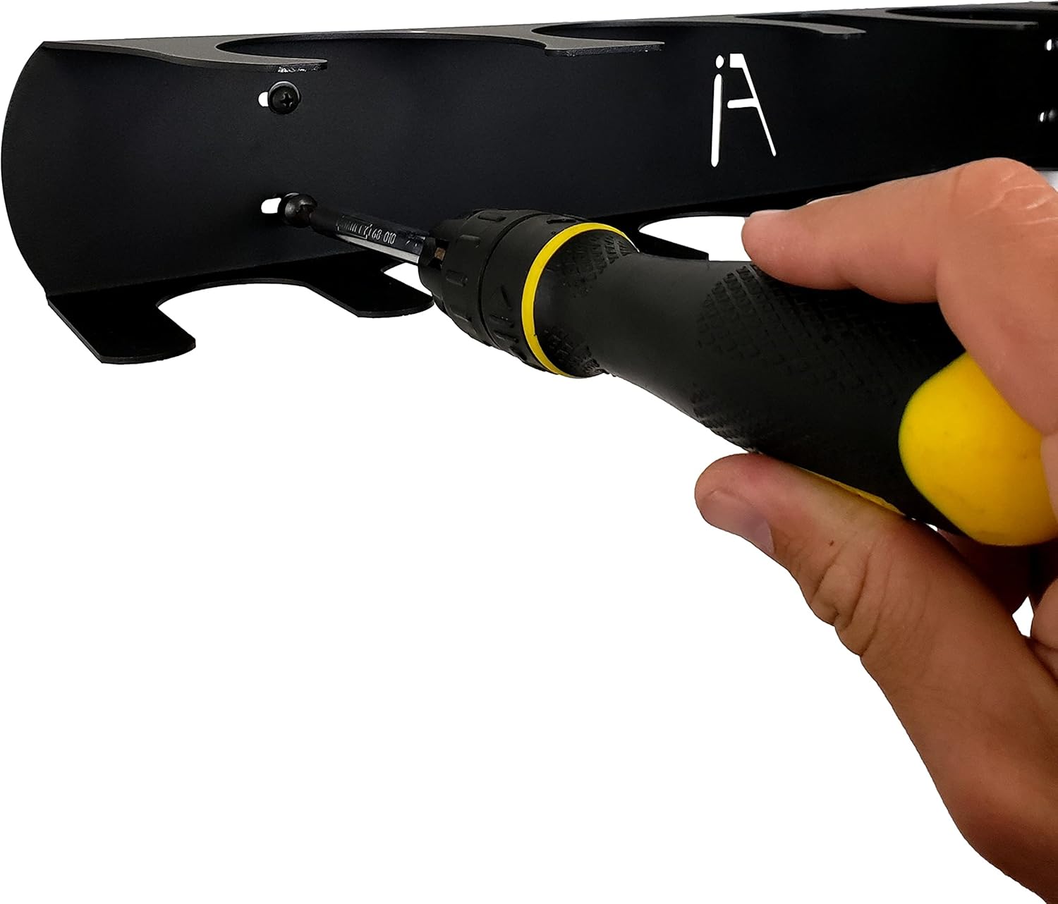 IRON AMERICAN - USA Universal Fitness Space Spray Bottle/Dumbbell Storage Rack Shelf - 23" Store Light Dumbbells, Shaker Bottles, Spray Bottles Wall Mount Shelf 23 inch 75lb CAPACITY