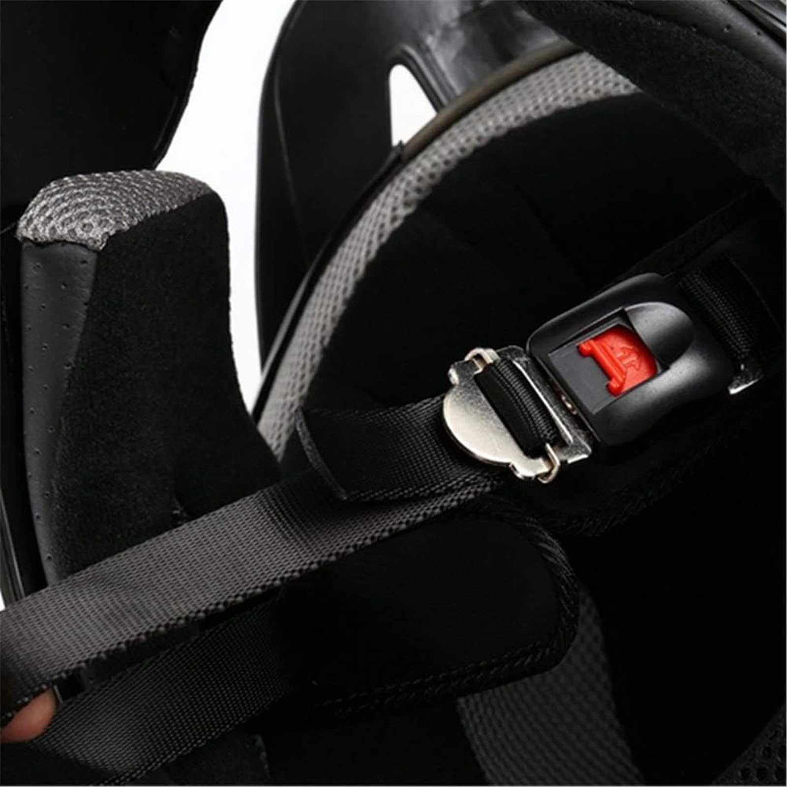 Crosshelm Motorrad Helm Full Face - Schwarz/Lila MTB Helm D.O.T. Zertifiziert