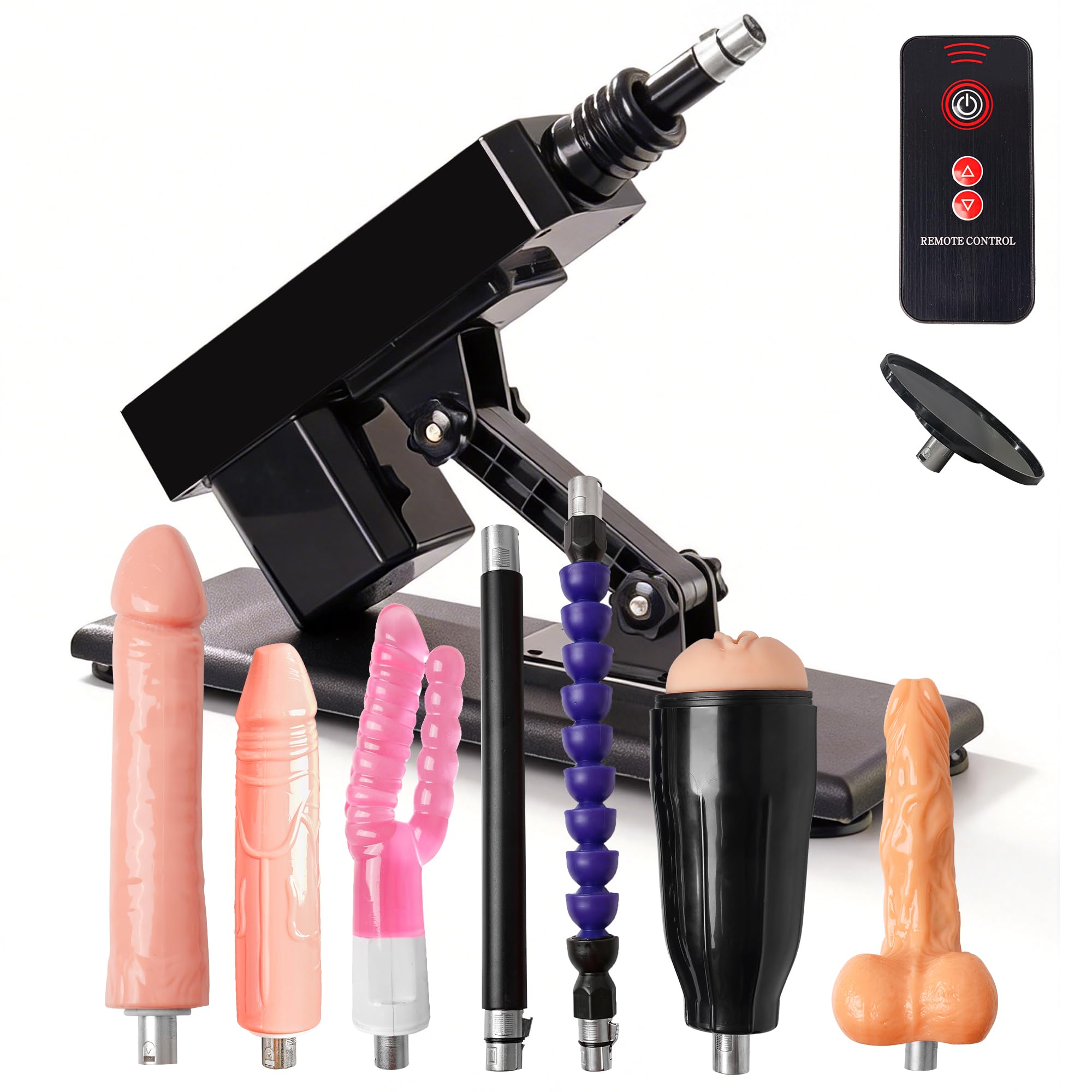 Máquina Sexual Automática con 7 Accesorios y Control Remoto | Sex Machine de Empuje con Conector 3XLR | Ángulo Ajustable y 330 RPM | Máquina de Sexo para Hombres, Mujeres | Masaje de Punto G y Anal