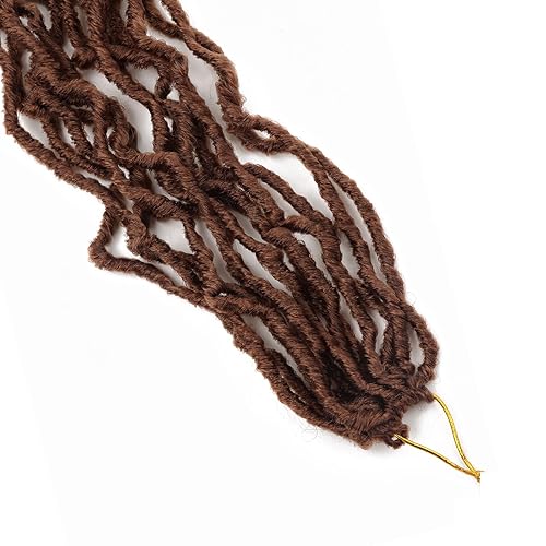 Miniatura 3 de LMZIM 7 paquetes de cabello sintético de ganchillo preanudado de 26 pulgadas, trenzas de ganchillo suaves de diosa para mujeres negras, extensiones