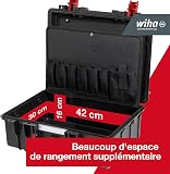 Wiha Mallette à outils Basic L mechanic (45256) I Mallette à outils remplie I Boîte à outils avec outils professionnels I Boîte à outils avec équipement de base I Rangement à outils - 4