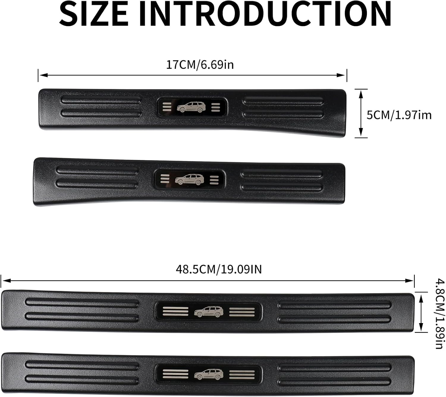 4PCS Door Sill Protector Compatible with Subaru 2019-2025 2026 Ascent Accessories Matte Black ABS Plastic Material Auto Door Entry Guards