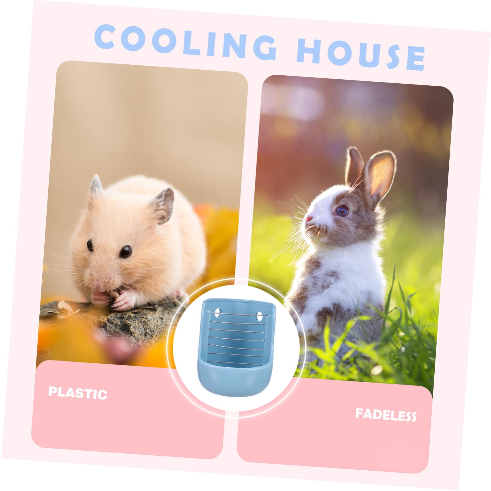 POPETPOP Comedero de Heno Desmontable para Chinchillas y Cobayas, de Cerámica, Soporte para Jaula