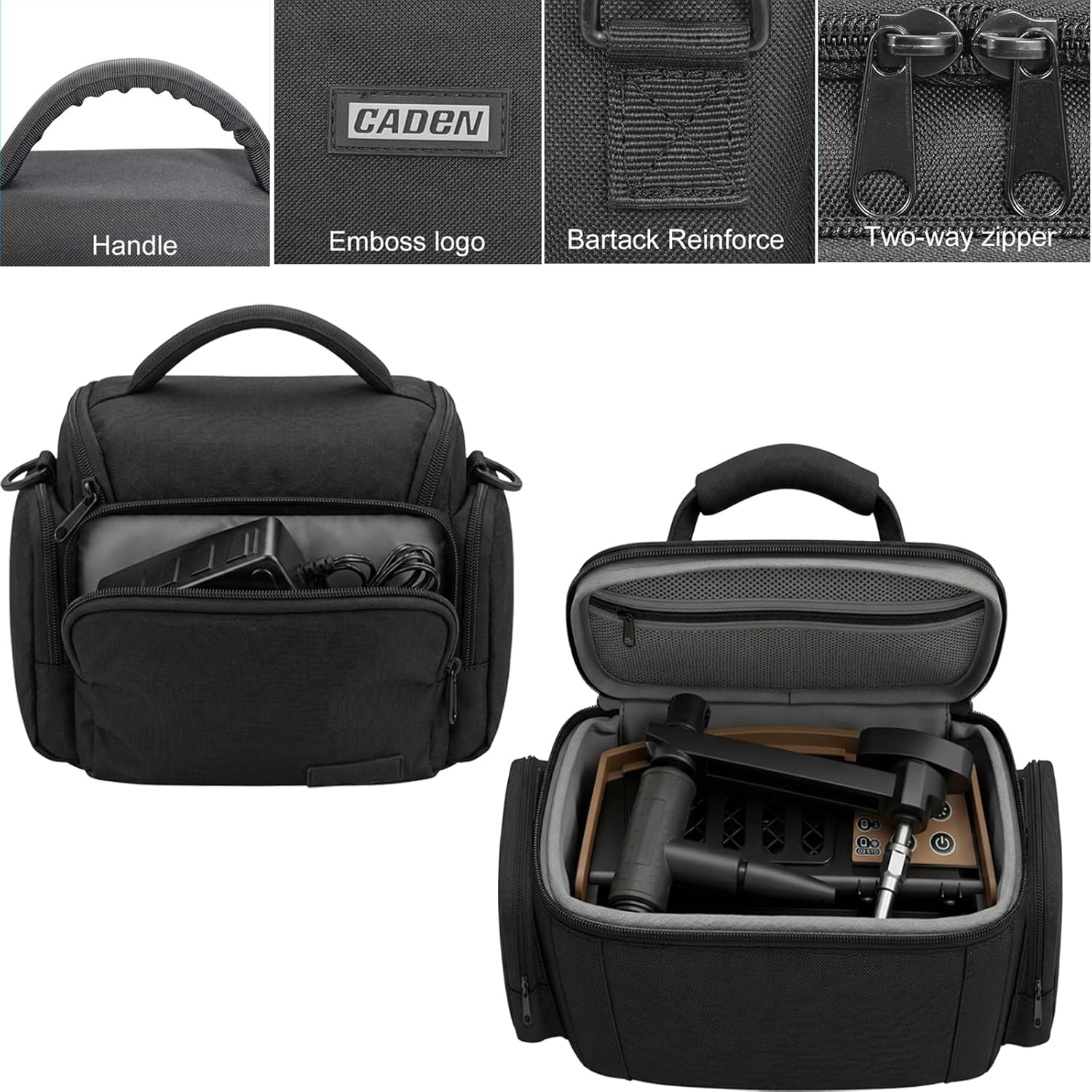 Adjustable Clamp Mount & Carry Bag Compatible with Ozonics HR230 HR300 HR500 HR600 - Padded Storage Case & 360° Holder - Essential Tree Stand Accessories & Hunting Blind Accessories 2-in-1 Bundle